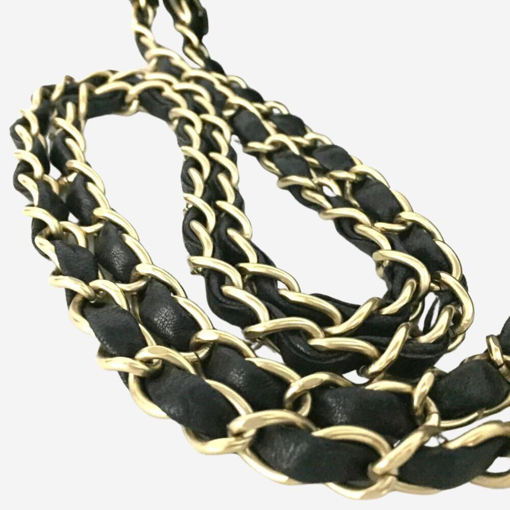 Chanel Black Chevron V Stitch East/West CC Turnlock Lambskin Chain Shoulder Bag - Picture 5 of 10